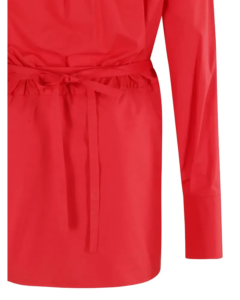 Federica Tosi Minihemdkleid mit Knopfverschluss - Rot Rot