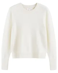 Chinti & Parker The Crop Pullover aus Kaschmir Weiß