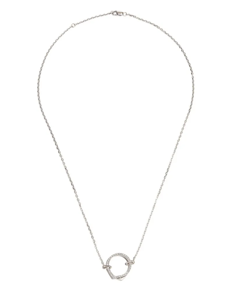Repossi 18kt Weißgoldhalskette mit Diamanten - Silber Silber