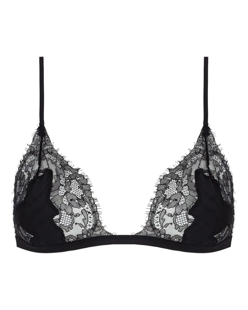 Kiki De Montparnasse Giselle Softschalen-BH aus Seide - Schwarz Schwarz