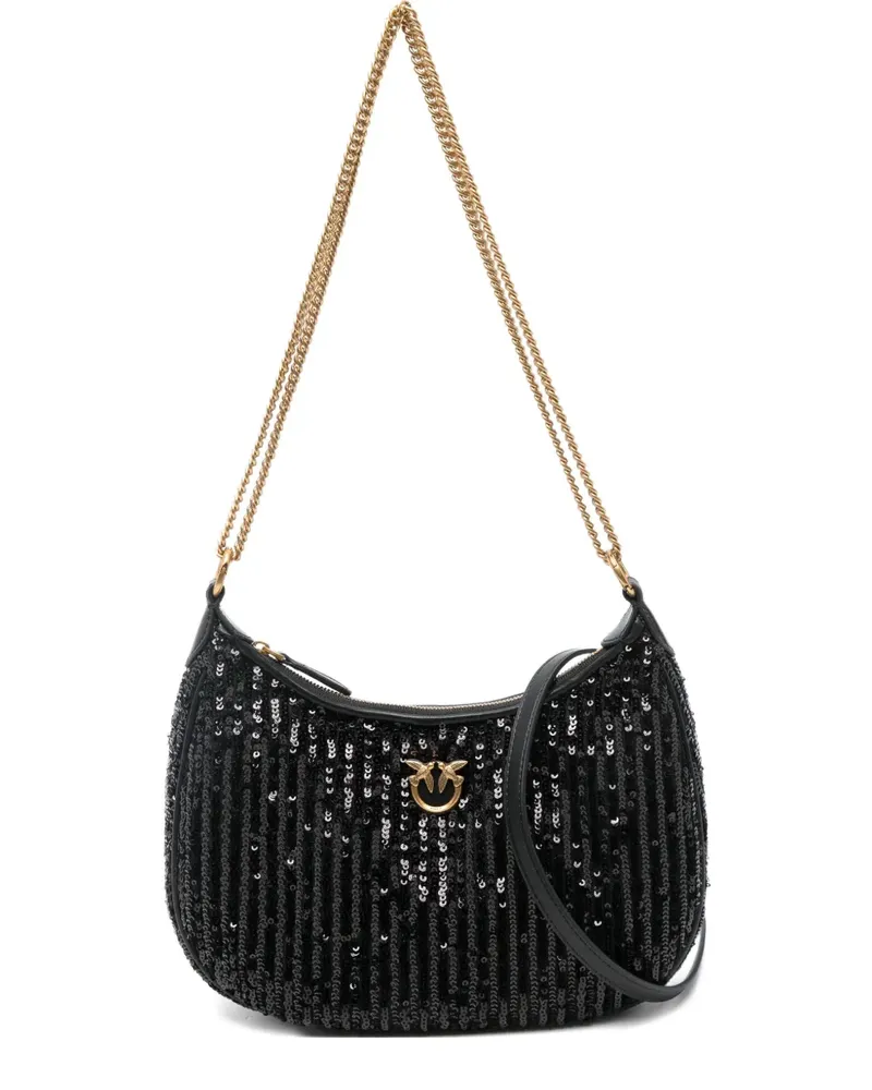 Pinko Mini Half Moon Schultertasche - Schwarz Schwarz