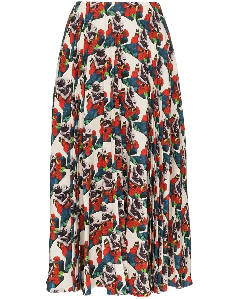 Valentino Garavani Plissierter Seidenrock - AM0 MULTICOLOURED Am0
