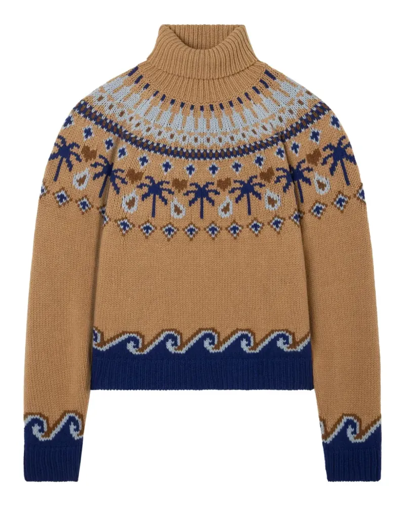 Alanui Sweet Winter Pullover mit Palmen - Nude Nude
