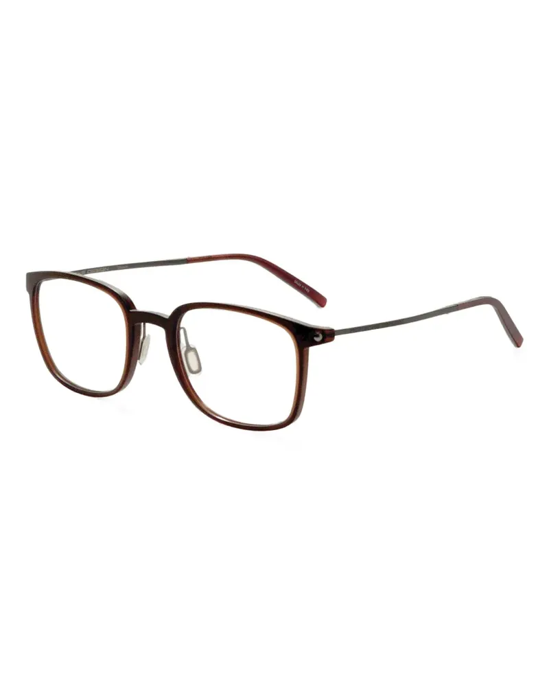 Porsche Design Brille mit eckigem Gestell - Braun Braun