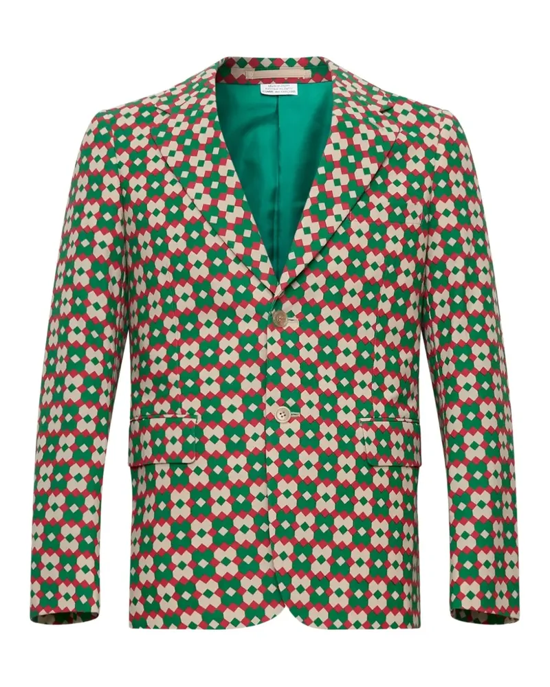 Comme des Garçons geometric-pattern single-breasted blazer - Mehrfarbig Mehrfarbig
