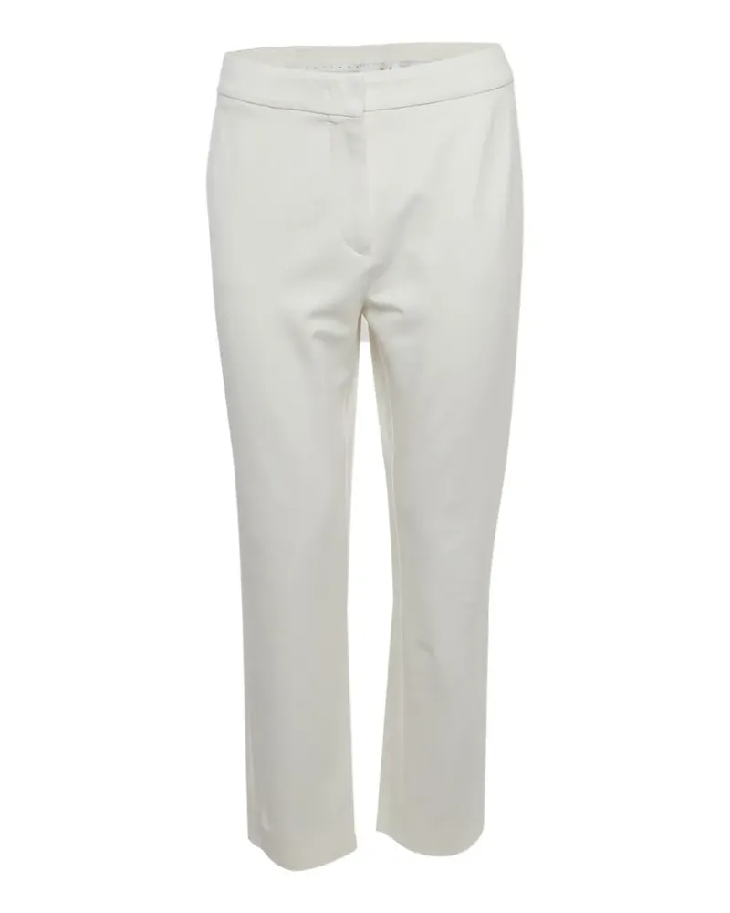 Max Mara stretch-knit straight-fit trousers - Weiß Weiß