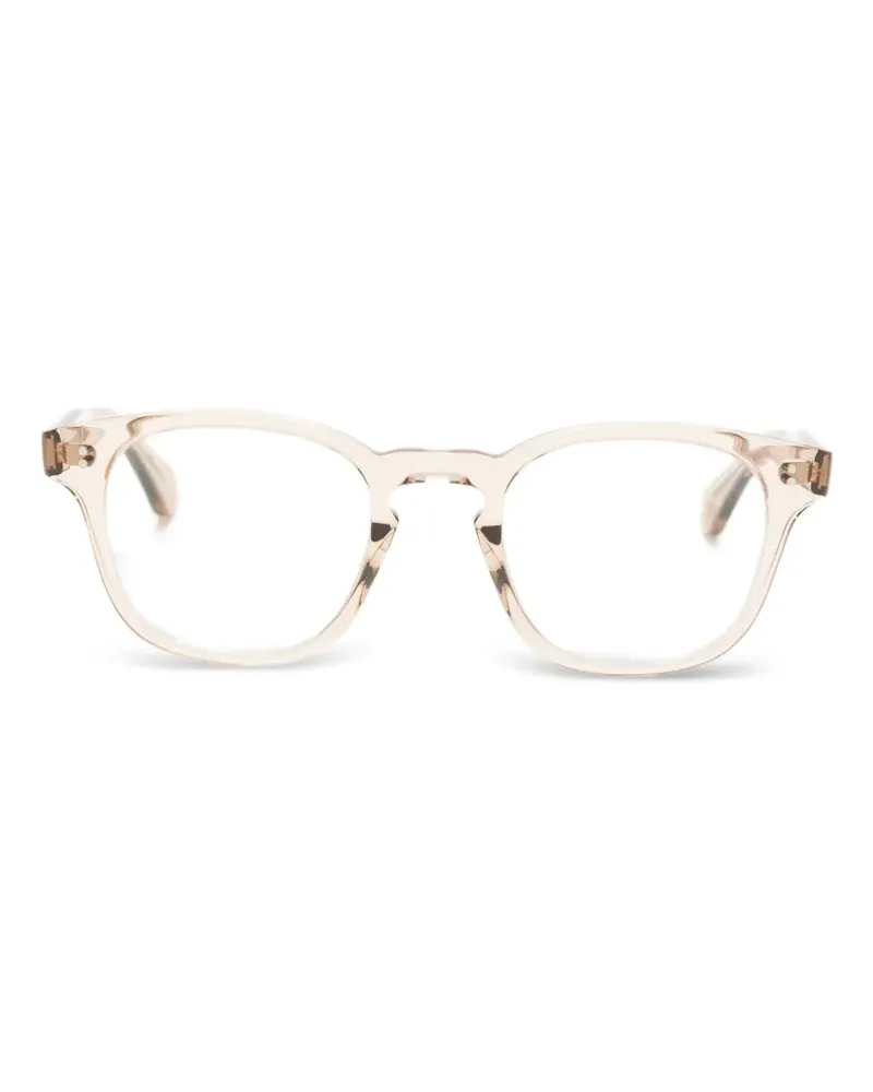 Garrett Leight Ace II square-frame glasses - Nude Nude