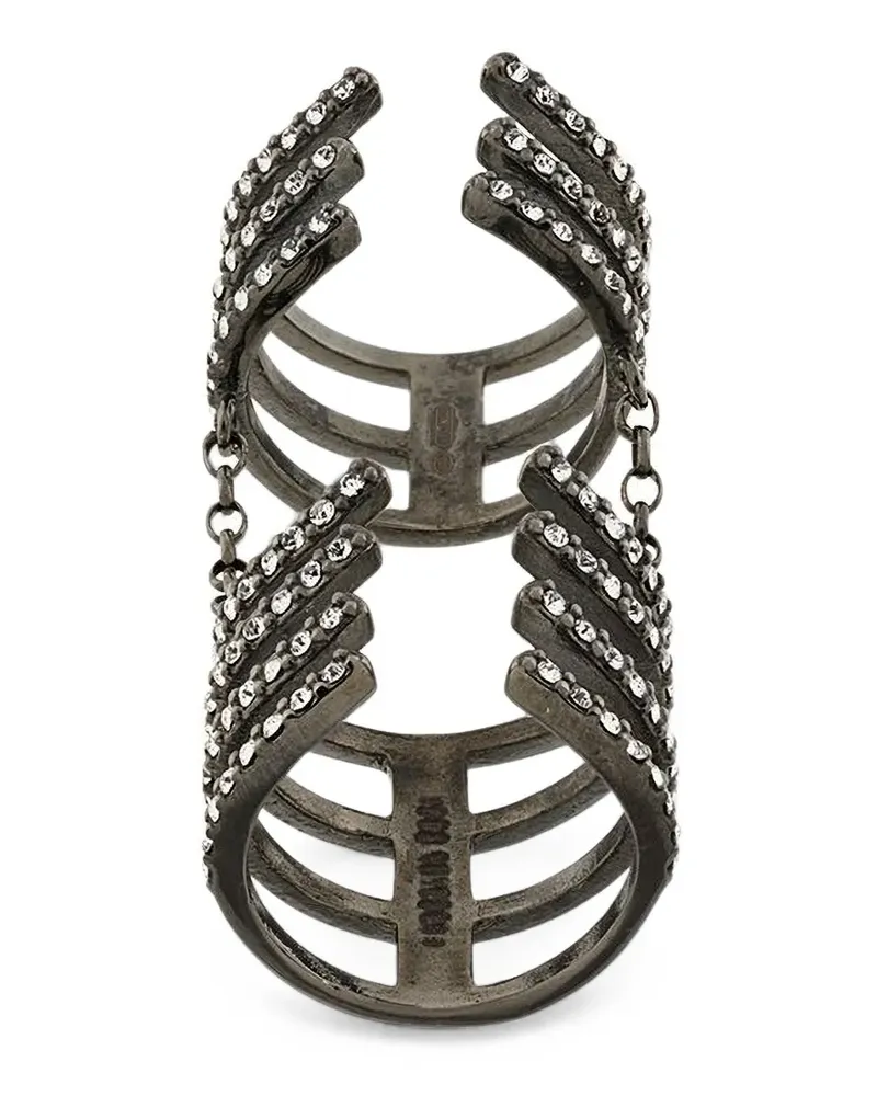 Federica Tosi Ring mit Kristallen - Grau Grau