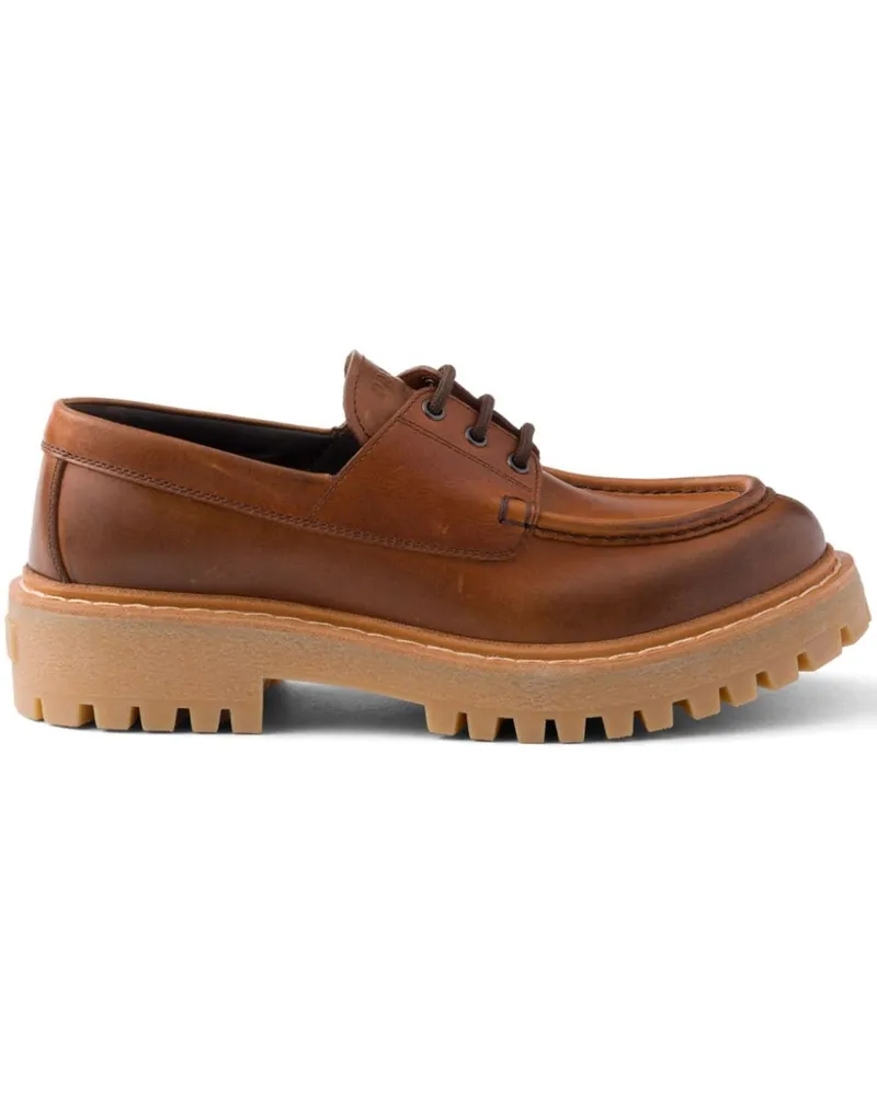 Prada Loafer mit Schnürung 45mm - Braun Braun