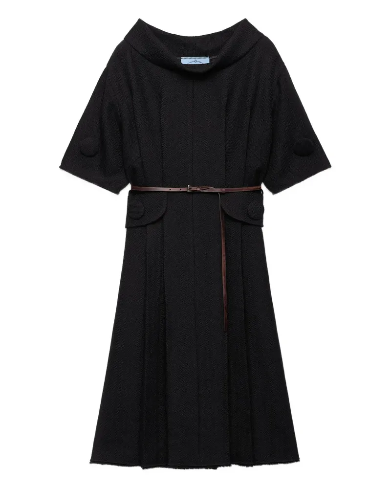 Prada Minikleid mit kurzen Ärmeln - Schwarz Schwarz