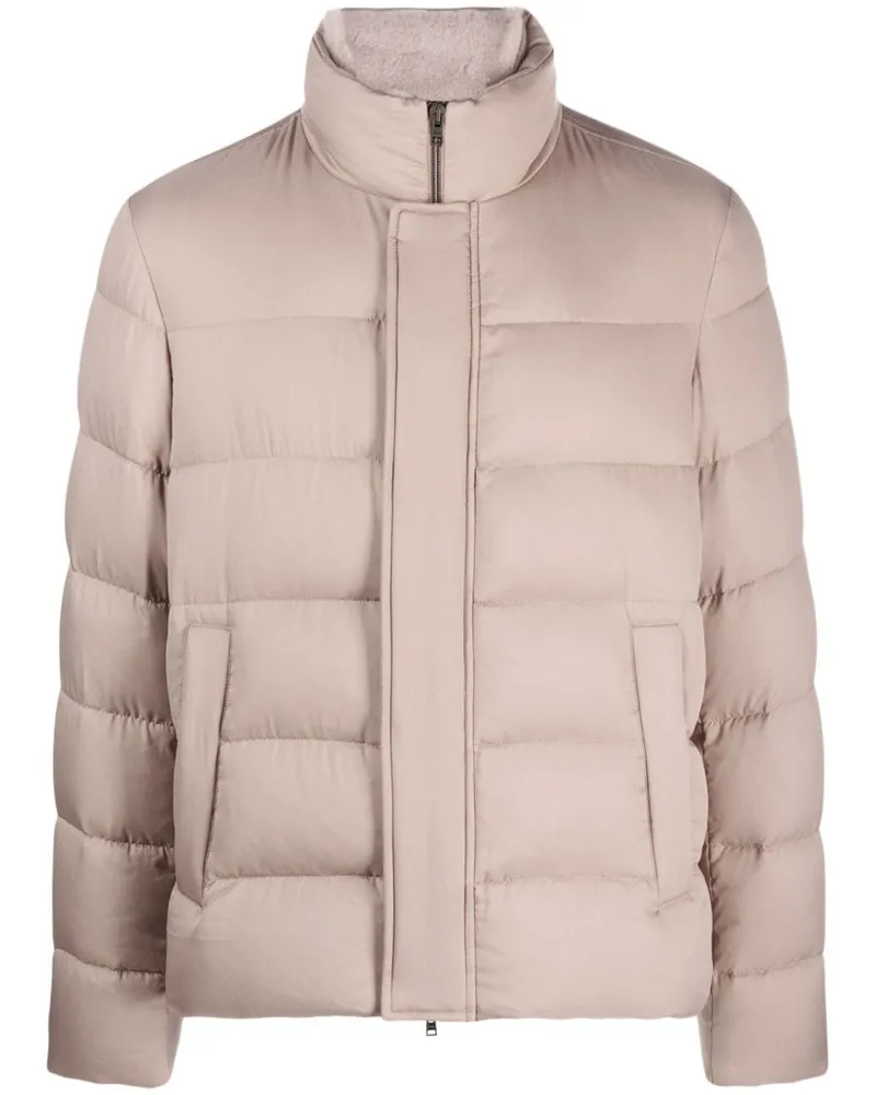 Herno Daunenjacke mit Kontrasteinsätzen - Nude Nude
