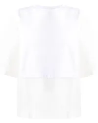 Fabiana Filippi Semi-transparentes T-Shirt Weiß