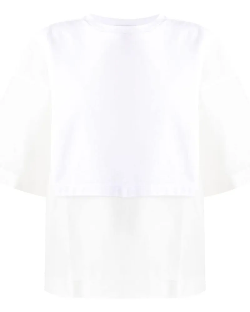 Fabiana Filippi Semi-transparentes T-Shirt - Weiß Weiß