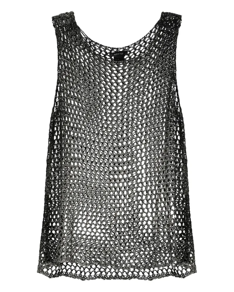 Avant Toi Tanktop in Lochstrick - Grau Grau