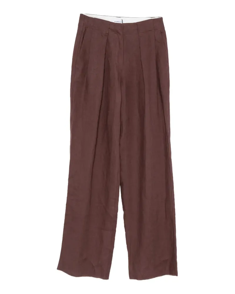 MARELLA Mllrete belt-loops trousers - Braun Braun