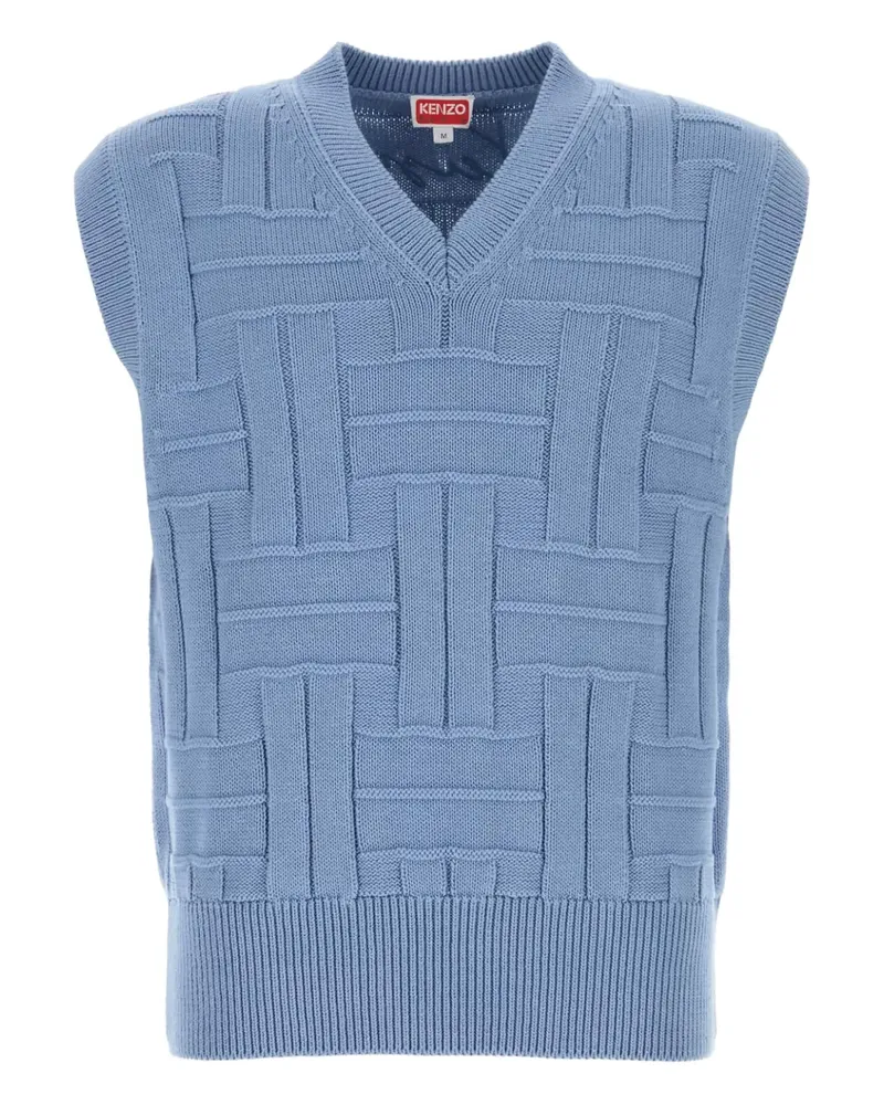 Kenzo Bestickter Pullunder - Blau Blau
