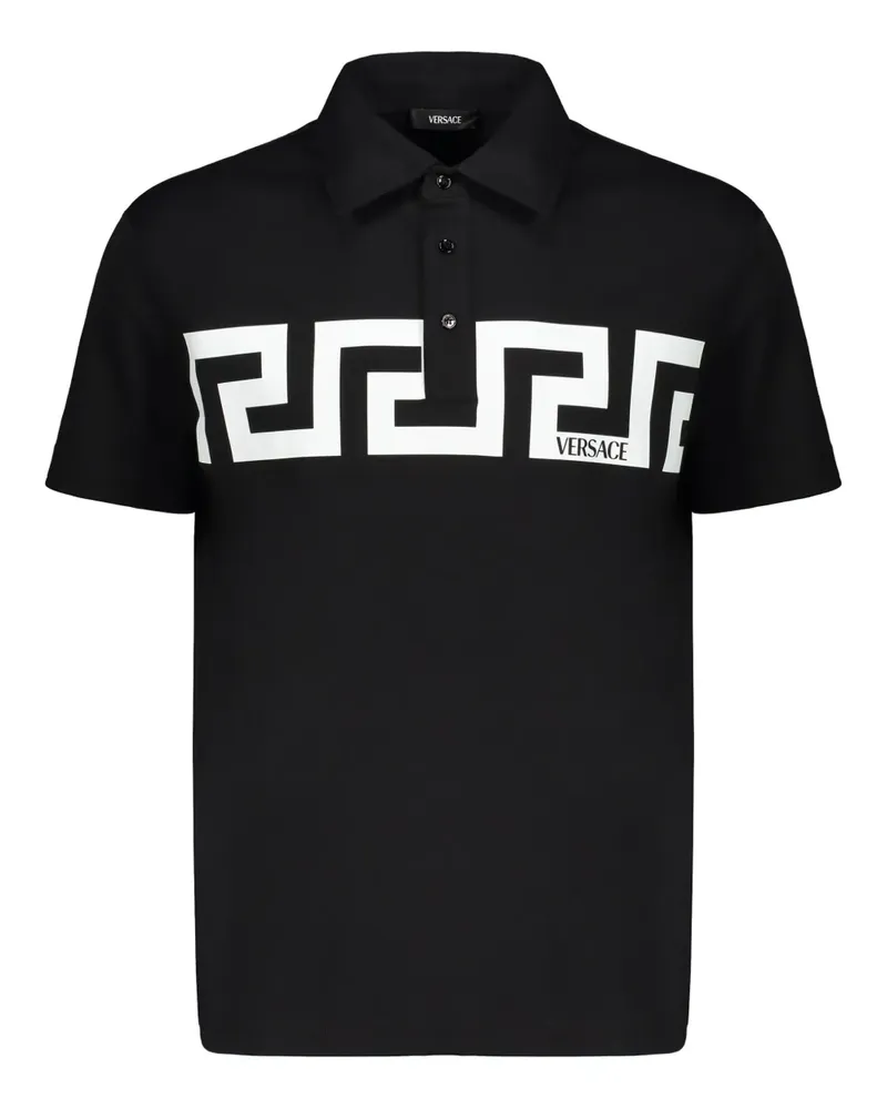 Versace Kurzärmeliges Poloshirt - Schwarz Schwarz