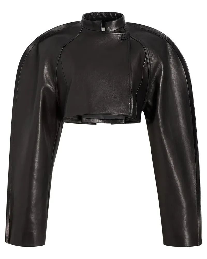 KHAITE Rotha Lederjacke - Schwarz Schwarz