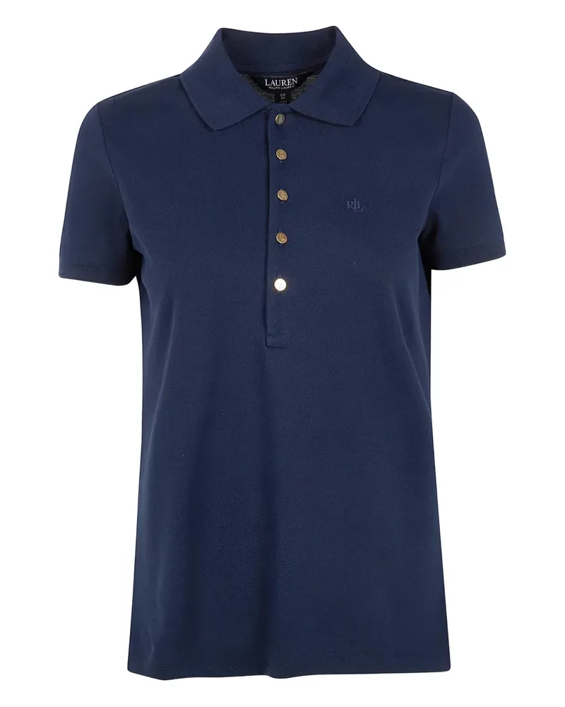 Ralph Lauren Poloshirt mit aufgestickten Knöpfen - Blau Blau