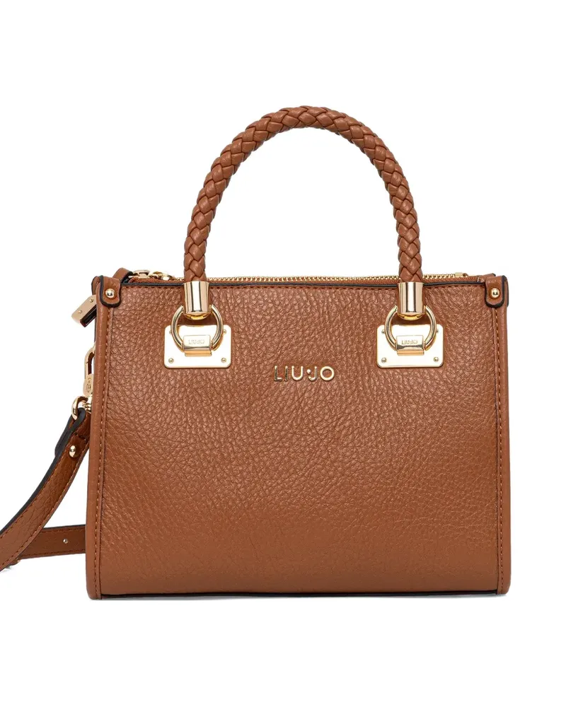 Liu Jo Tote Bag mit Flechtriemen - Braun Braun
