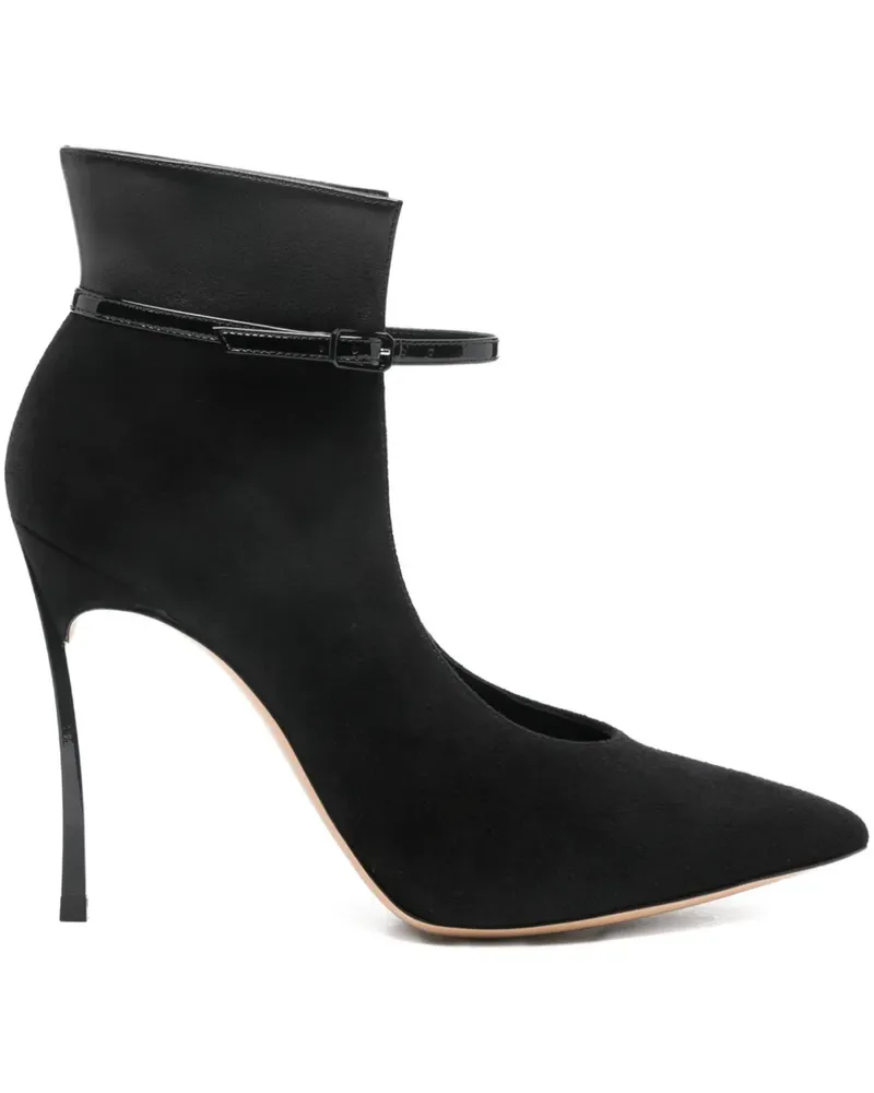Casadei Pumps mit spitzer Kappe 100mm - Schwarz Schwarz