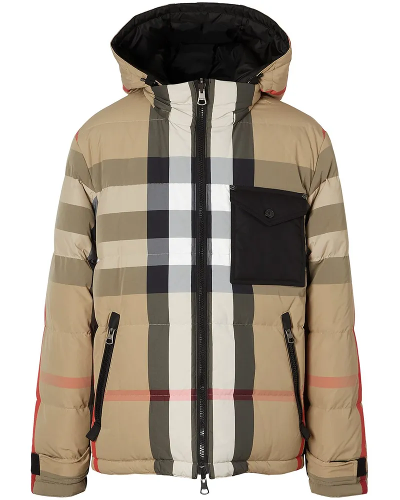 Burberry Wendbare Steppjacke mit Karomuster - Nude Nude
