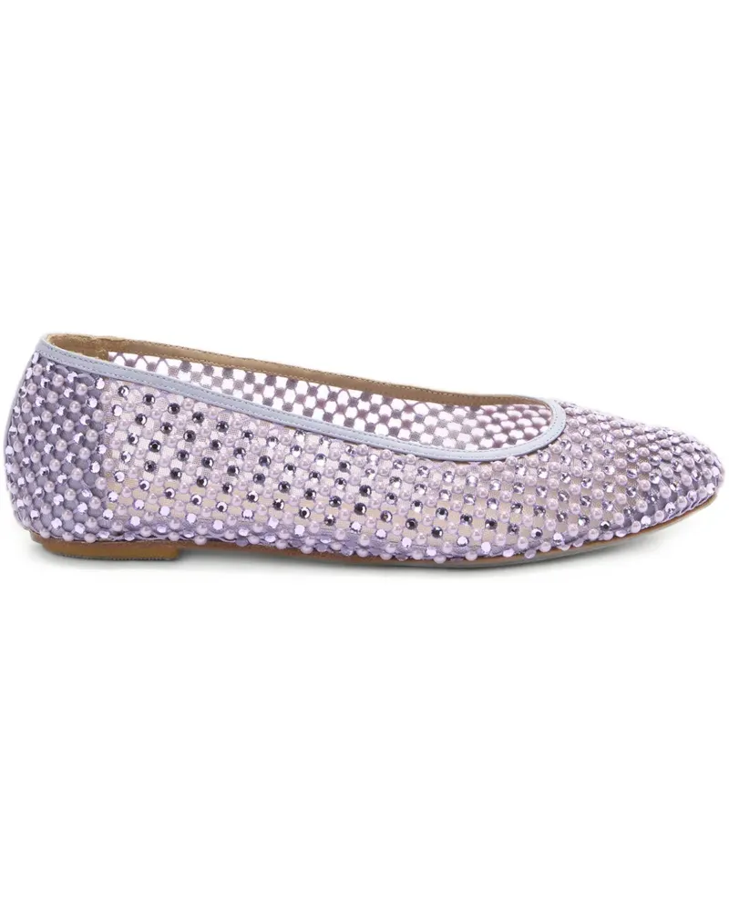 Genny Ballerinas mit Kristallen - Violett Violett