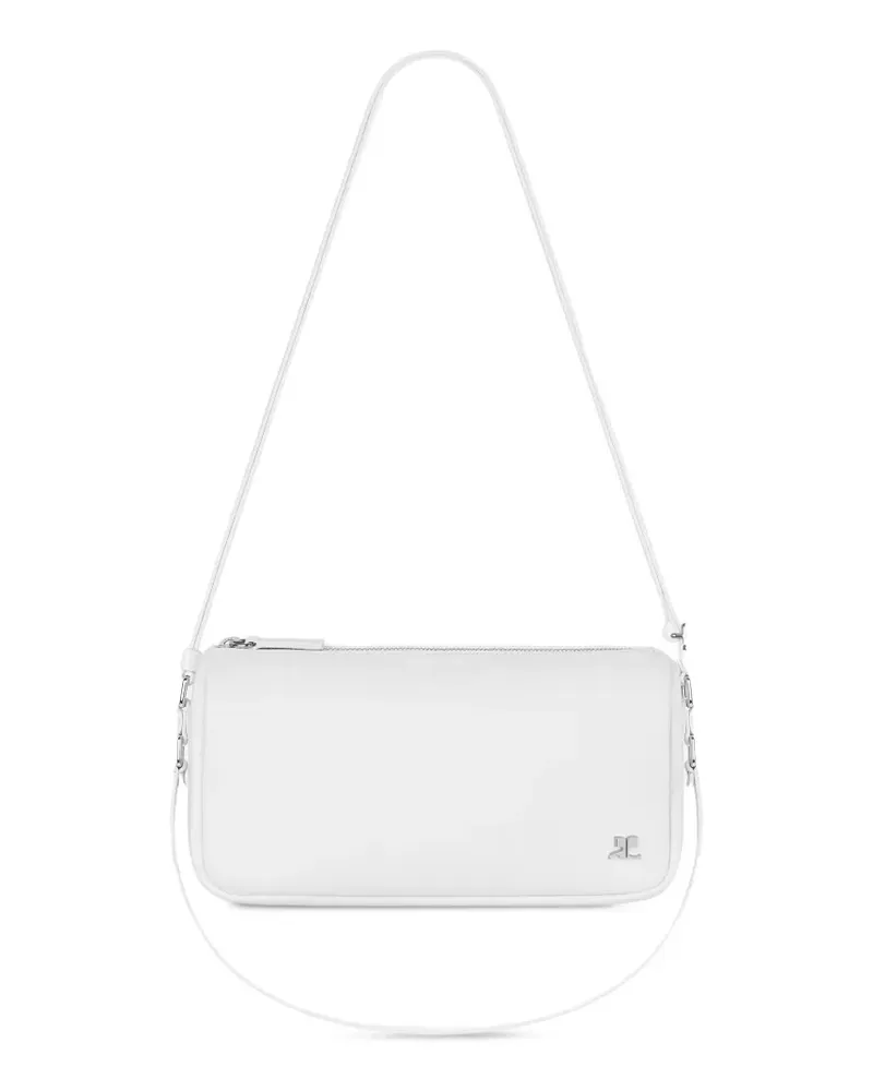 Courrèges Kleine Three Sixty Schultertasche - Weiß Weiß