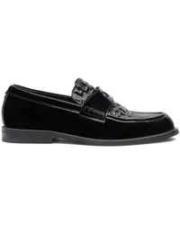 GCDS Wirdo Loafer mit Monogramm-Print Schwarz