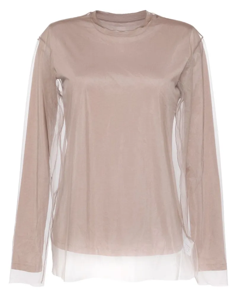 JNBY Lockeres Mesh-T-Shirt - Nude Nude