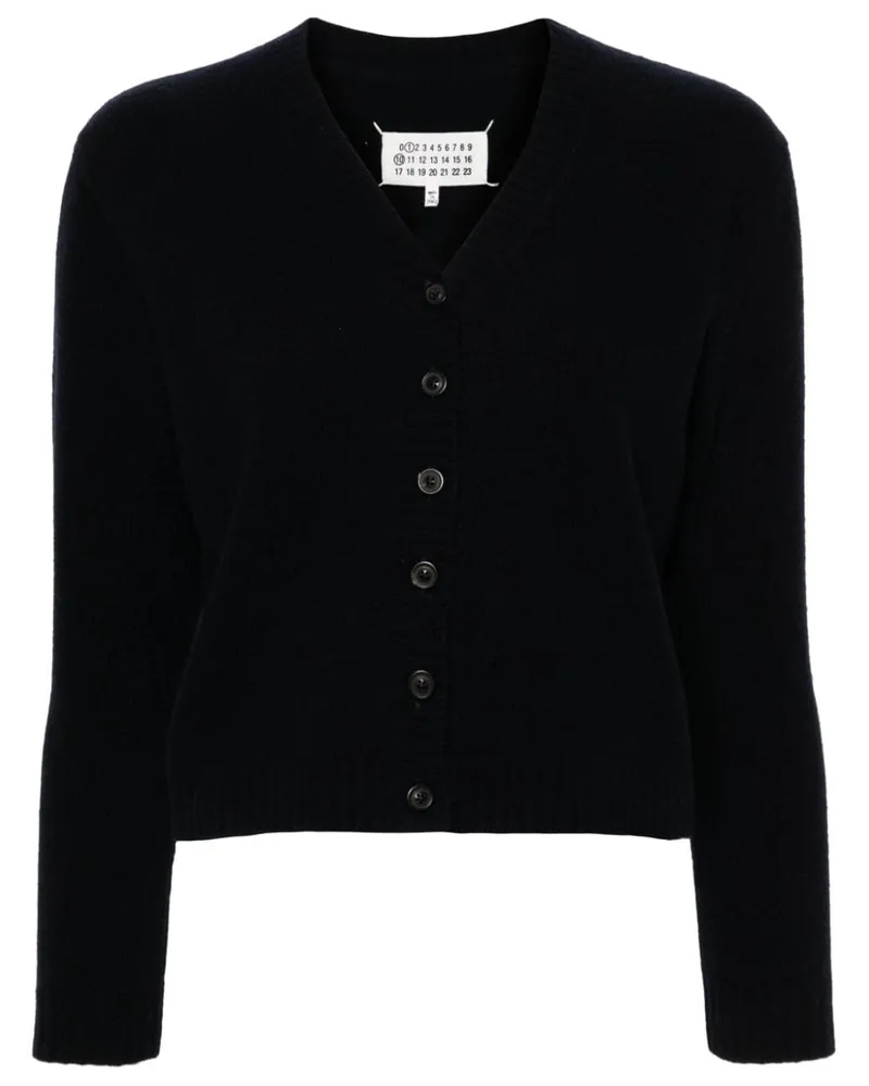Maison Margiela Cardigan mit V-Ausschnitt - Blau Blau