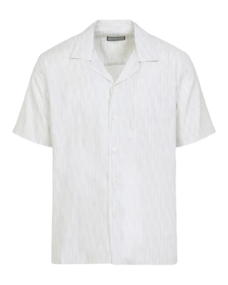 Canali Gestreiftes Hemd - Grau Grau