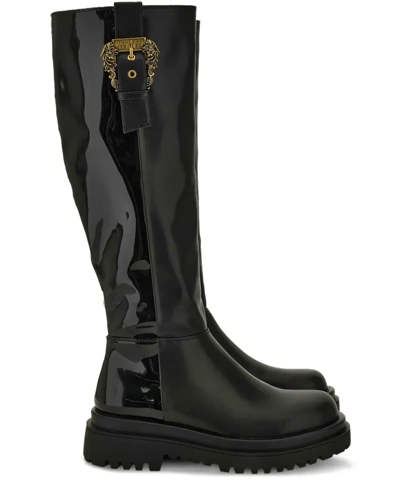 Versace Jeans Stiefel mit Schnalle - Schwarz Schwarz
