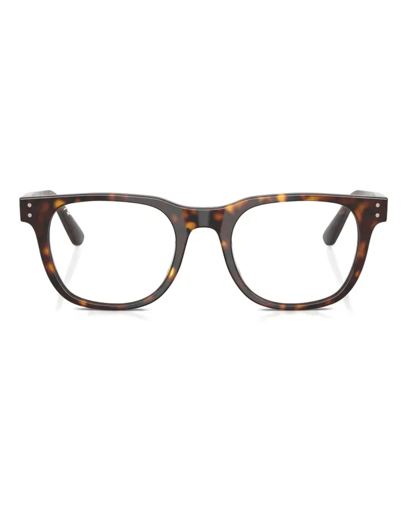 Ray Ban Eckige Brille in Schildpattoptik - Braun Braun