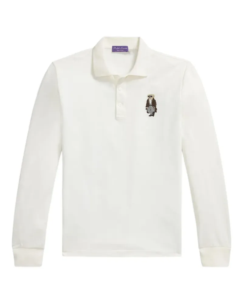 Ralph Lauren bear-patch polo shirt - Weiß Weiß