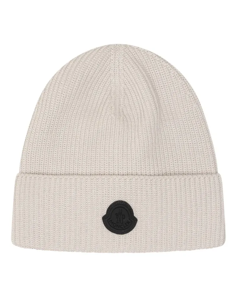 Moncler Beanie mit Logo - Nude Nude