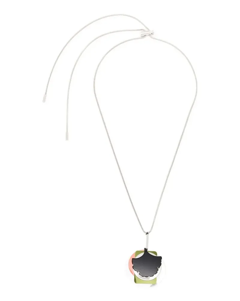 PLAN C Sequin pendant necklace - Silber Silber