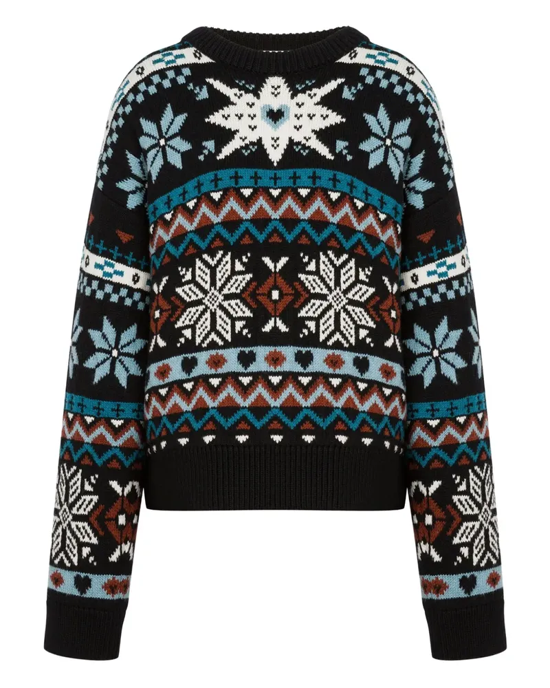 Moschino Snowflake Pullover aus Wolle - Schwarz Schwarz