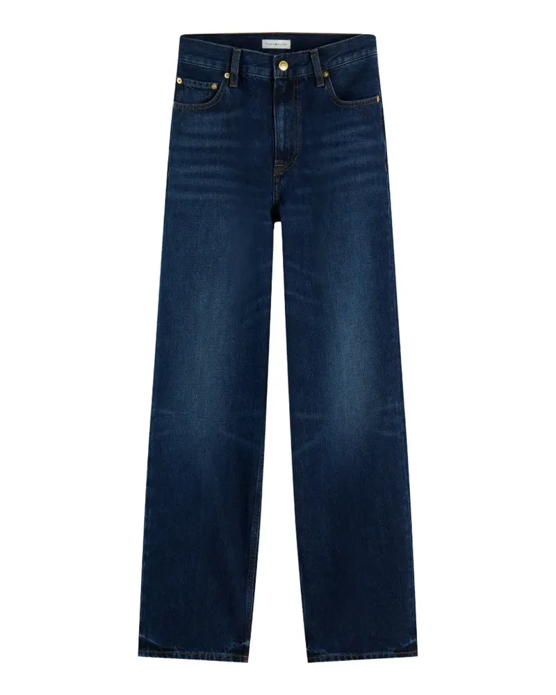 Tommy Hilfiger Sarah logo-embroidered straight-leg jeans - Blau Blau