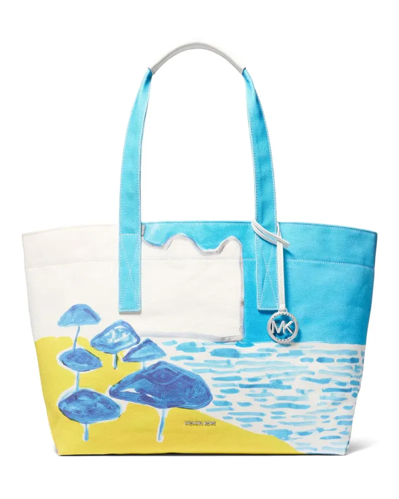 Michael Kors beach-print tote bag - Blau Blau