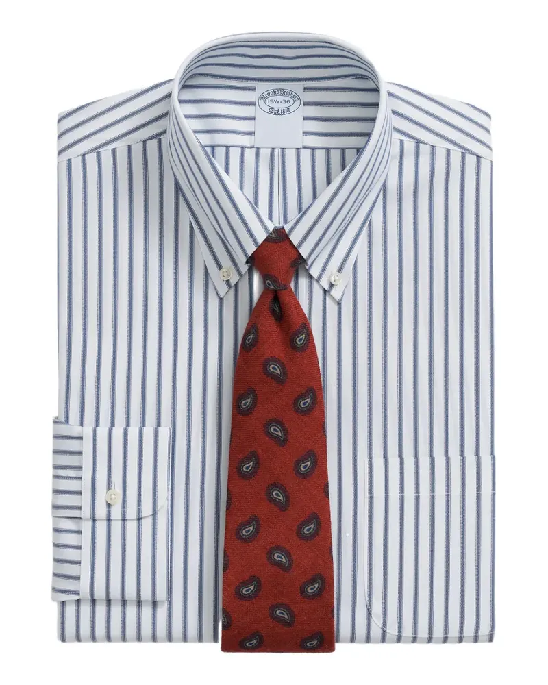 Brooks Brothers Gestreiftes Button-down-Hemd - Weiß Weiß