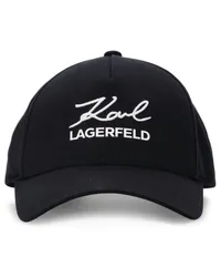 Karl Lagerfeld Baseballkappe mit Logo-Stickerei Schwarz