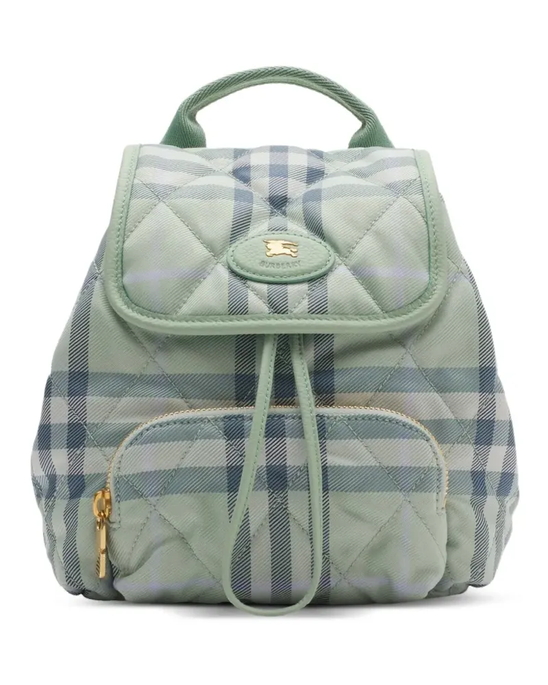 Burberry Mini Horseshoe Rucksack mit Steppung - Grün Grün