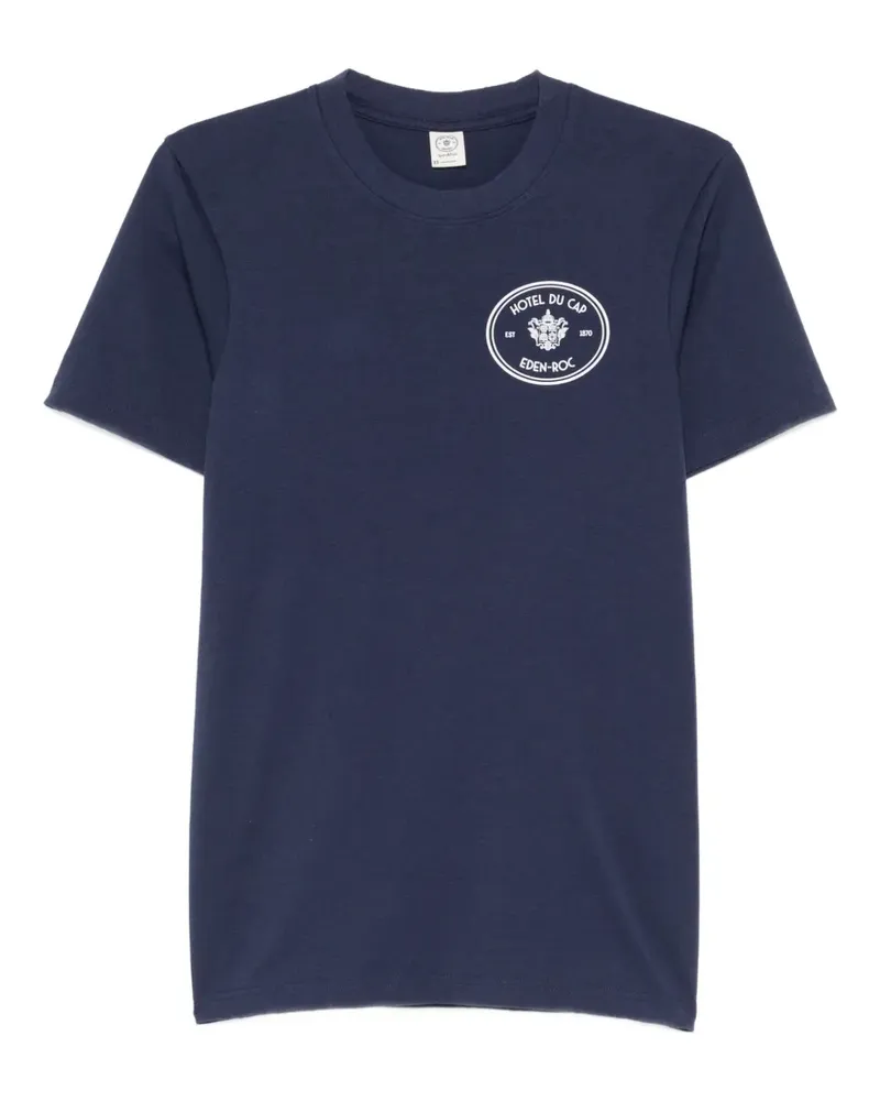 SPORTY & RICH Kennedy T-Shirt mit grafischem Detail - Blau Blau