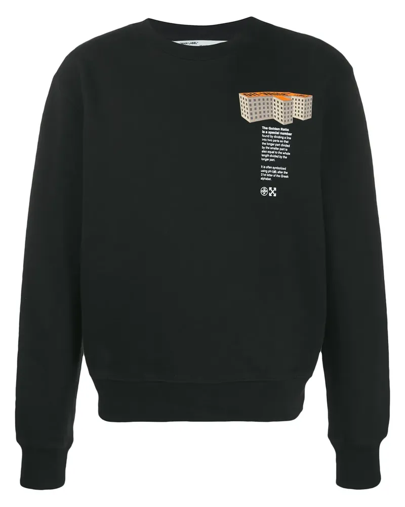 OFF-WHITE Sweatshirt mit Gebäude-Print - Schwarz Schwarz