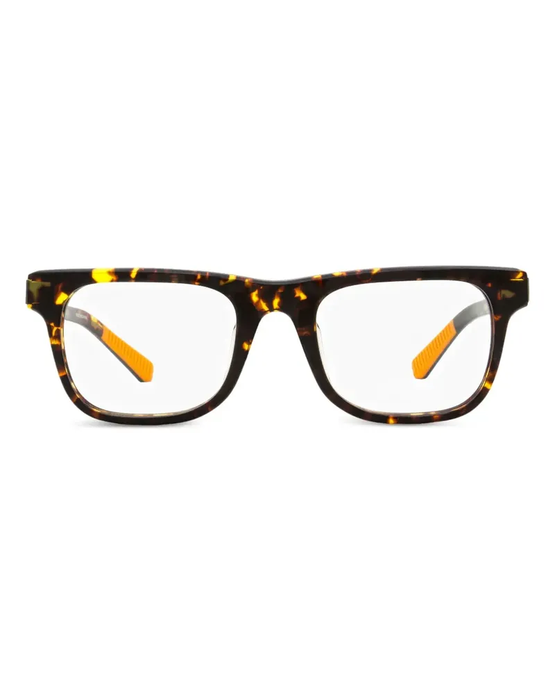SHINOLA Eckige Brille in Schildpattoptik - Braun Braun