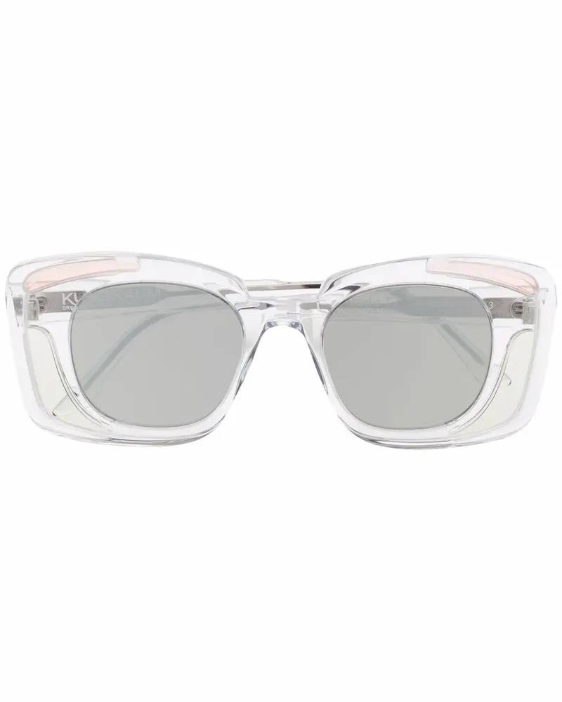 KUBORAUM Sonnenbrille mit transparentem Gestell - Blau Blau