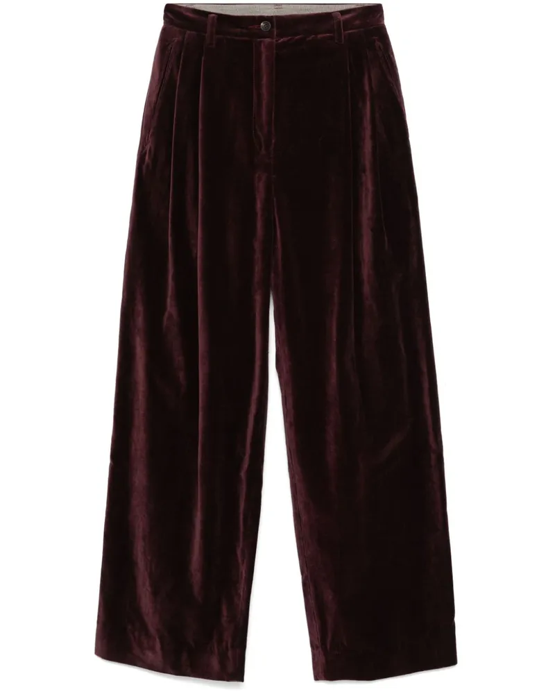 Ziggy Chen Hose aus Samt - Rot Rot