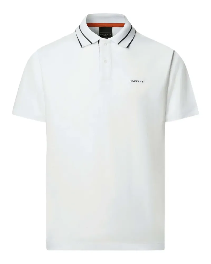 Hackett Members Tipp Poloshirt - Weiß Weiß