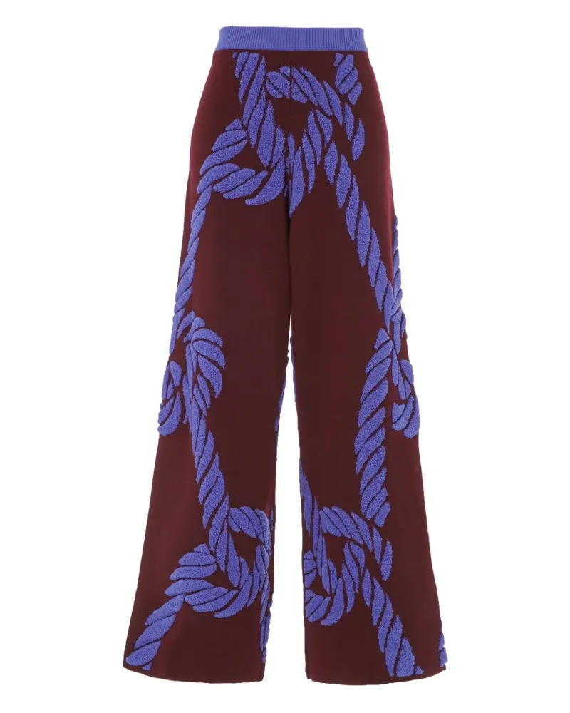 Temperley London Gestrickte Hose mit Kordelzug - Rot Rot
